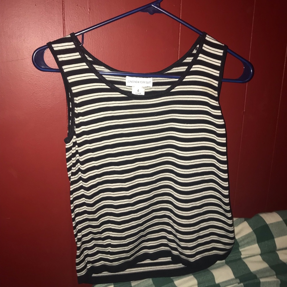 Black stripped tank top
